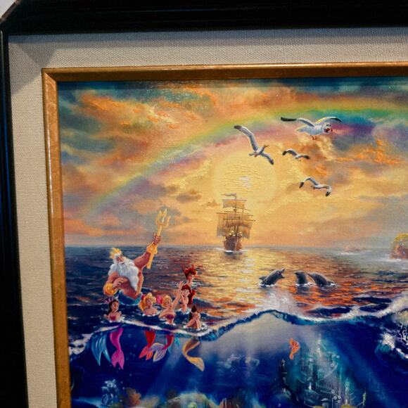 Thomas Kinkaid disney dreams collection the little mermaid 12 X 18 new 13/72 - Picture 6 of 13